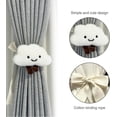 thumbnail image 2 of 2 Pack Cartoon Bears Curtain Tiebacks, Cute Cartoon Animal Curtain Holdbacks for Safari Nursery & Jungle Theme Rooms, Embroidered Decor for Baby's Bedroom, Kids Room Accessories (Brown), 2 of 7