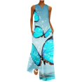 thumbnail image 2 of SMihono Robe Maxi Bohème d'Été pour Femmes Grande Taille Mode d'Été pour Femmes Imprimée à Col en V Sans Manches à Enfiler avec Poches Robe de Plage Évasée Robe Soleil, 2 of 5