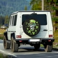thumbnail image 2 of Yuyamidu Skull Tire Covers Green Leaf Spare Wheel Tire Cover St. Patrick's Day Wheel Tire Protectors Fit for Jeep,Trailer, RV, SUV Vehicle Exterior Decor, 2 of 5