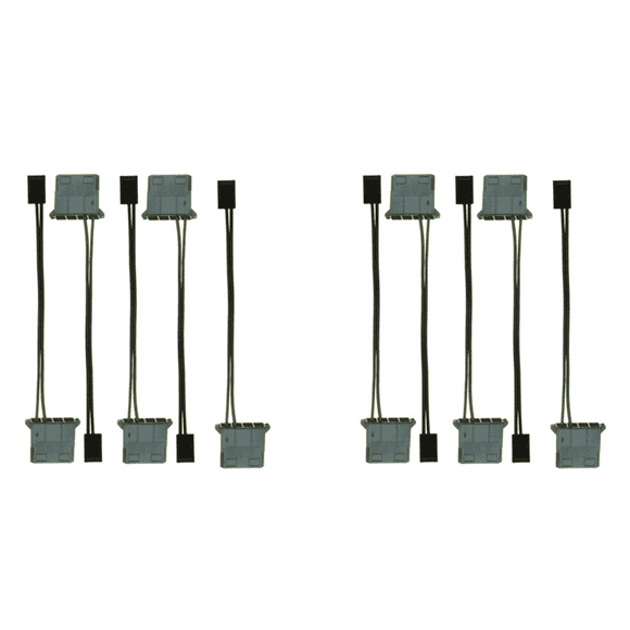 10Pcs IDE to 3 Pin Fan Power Cable Molex D Plug Power to 3 Pin Connector Computer PC Cooling Convertor Cable