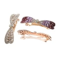 thumbnail image 4 of Unique Bargains Hair Barrettes for Women Hair Clips Sparkly  Hairpin 3 Pcs White, Pink, Purple, 4 of 7