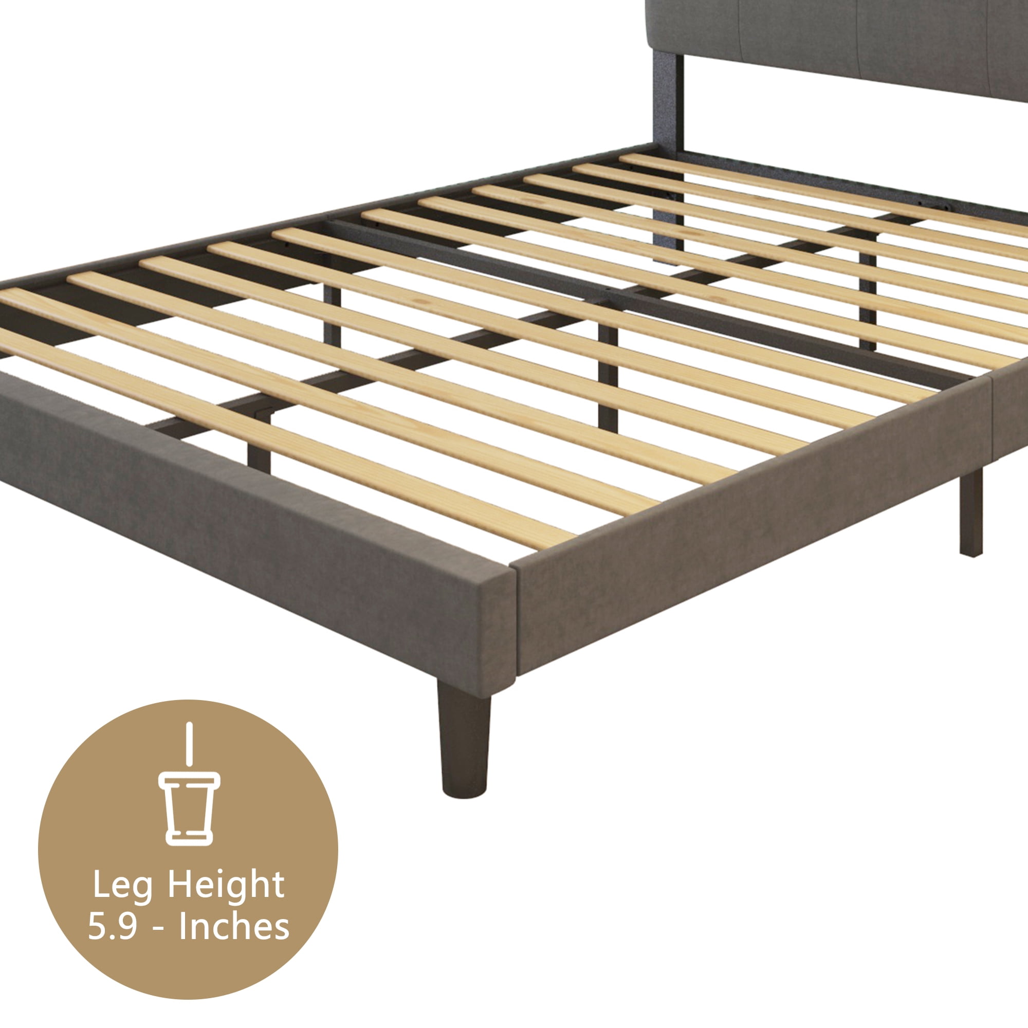 Buy uhomepro Gray Queen Bed Frame for Adults Kids, Modern Fabric