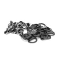 thumbnail image 3 of Lot de 100 crochets pour lacets, œillets, boucles, rivets en laiton pour chaussures, cuir, noir mat, 9 x 14 mm, 3 of 4