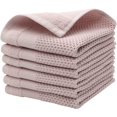 thumbnail image 1 of Torchons de Cuisine en Coton Gaufré, Doux et Absorbants, 12 Pouces X 12 Pouces, Lot de 6 (Rose), 1 of 6