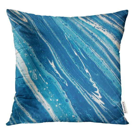 STOAG Abstract Blue and White Marble Stone for Detail Effect Throw Pillowcase Cushion Case Cover 16x16 inch