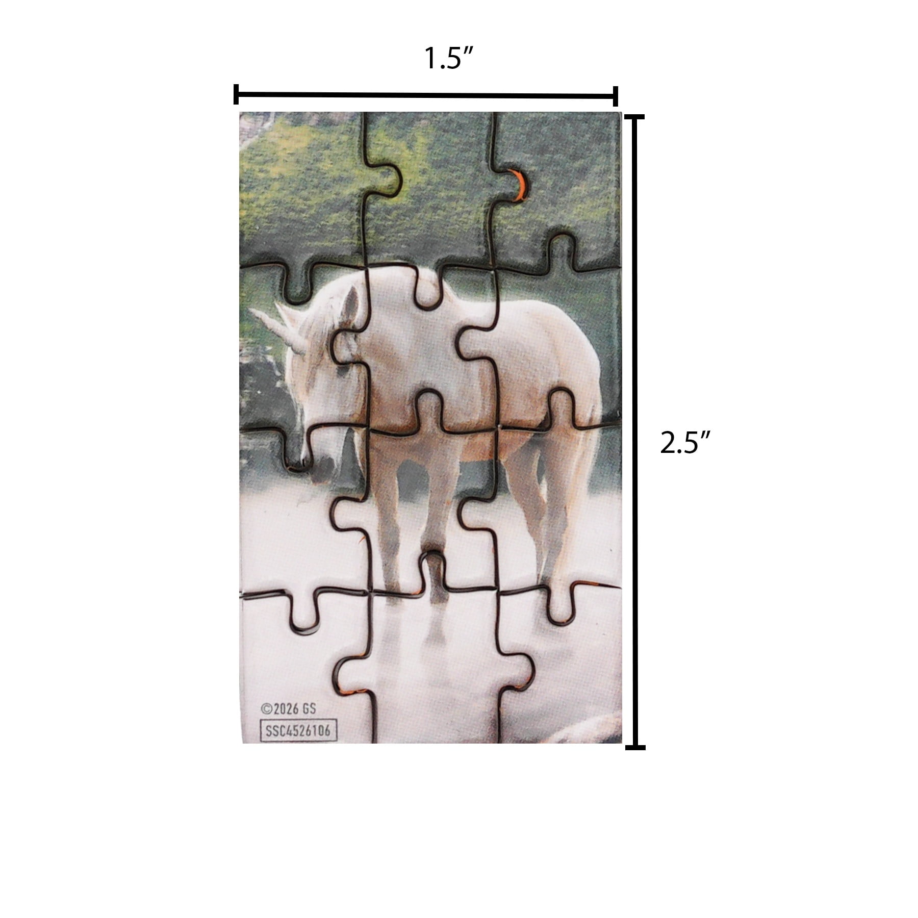 Magical Unicorn Valentine Puzzle Cards for Kids, 16-Count, by Lolli & Pip