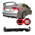 thumbnail image 3 of Ikon Motorsports Compatible with 06-11 Civic Sedan Rear Bumper Lip Spoiler with LED 3RD Brake Lights, 3 of 7