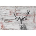 thumbnail image 2 of "Deer Glare" Painting Print on Wrapped Canvas, 2 of 4
