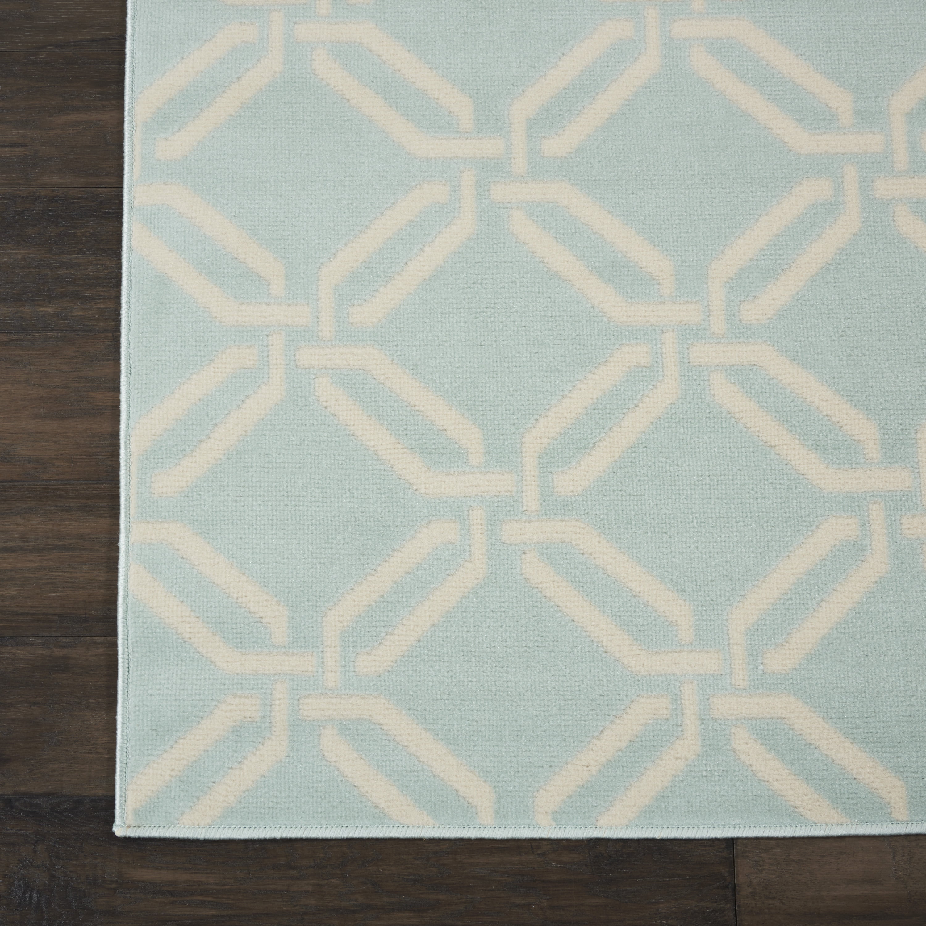 Nourison Bliss Transitional Trellis Green 7'10" x 9'10" Area Rug, (8' x 10')