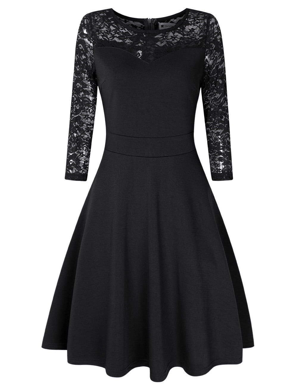 VeryAnn Women A Line Cocktail Dress Empire Lace Fit and Flare Dress ...