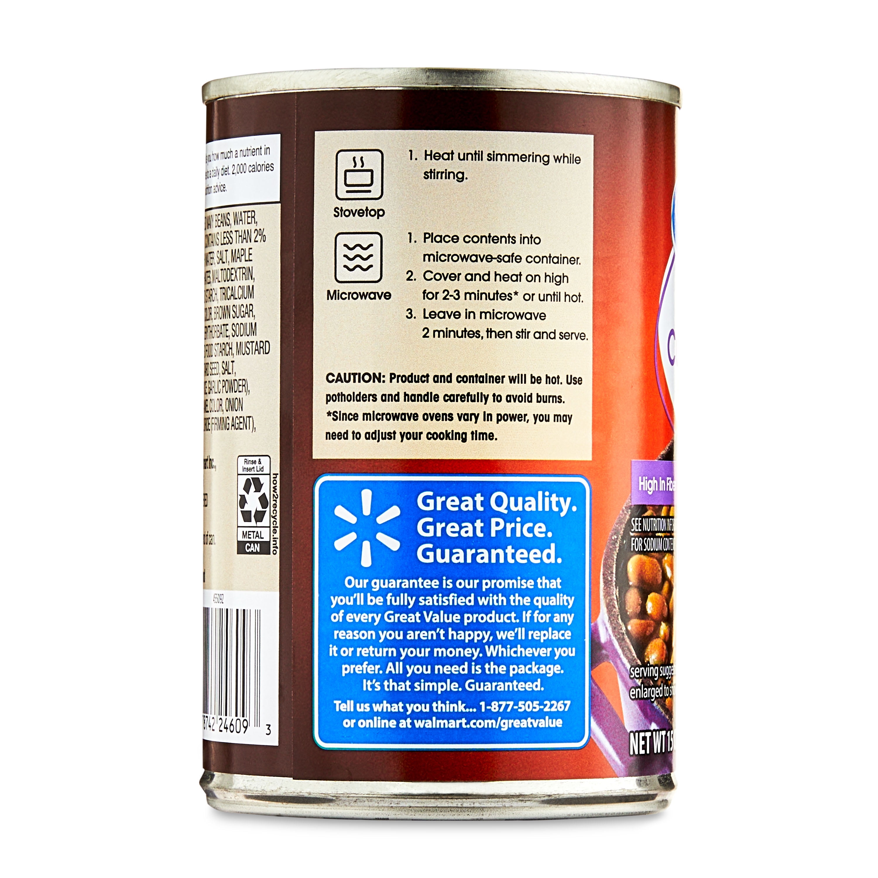 Great Value Maple Cured Bacon Baked Beans, 15 oz