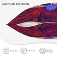 thumbnail image 5 of Velvet Decorative Throw Pillow Covers Set of 2, Soft Square Cushion Cover with Invisible Zipper Red Rose Skull Printing, 20"x20", 5 of 7