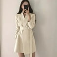 thumbnail image 1 of Internet Celebrity Small Suit Mid-length Chic Retro Belt Korean Style 2024 Casual Elegant Instagram Style Suit Jacket for Women R, 1 of 5