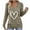 Khaki (New Upgrade), variant on Htigea Women's V-Neck Long Sleeve Sweater Solid Knit Jumper Casual Loose Fit Pullover Tops Fall Trendy Knitwear Navy S