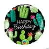 Cactus Happy Birthday 18" Mylar Balloon, Birthday, Party Decor, 1 Piece