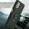 thumbnail image 4 of Value Pack + for Motorola Moto G Stylus 2021 (NOT FIT 2020 Version) with Tempered Glass Case Hybrid Phone Case Ring Magnet Mount Ready Grip Grids Kickstand Slim Shock Bumper Cover, 4 of 4