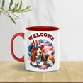 thumbnail image 3 of Basset Hound Patriotic Welcome for 4Th of July Independence Day 11oz Accent Two-tone Mug Bassets Dog Breed Lovers Gifts Idea Coffee Tea Cup - 00010, 3 of 5