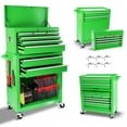thumbnail image 2 of Dawmilon 8-Drawer Rolling Tool Chest with Wheels, Detachable Metal Tool Storage Cabinet, Lockable Garage Tool Cart, Green, 2 of 8