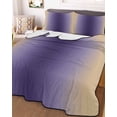 thumbnail image 2 of Quilts Twin XL Size, Dark Purple Khaki Ombre Soft Comforter Bedding Set for Bed, Modern Abstract Art Gradient Lightweight Quilted Bedspread with Pillow Cover(2 Pieces) for All Season, 68x98 Inch, 2 of 6