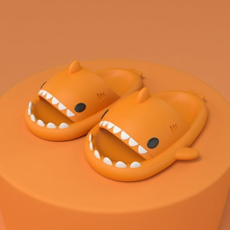 

Cute Cartoon Shark Slippers Parent Children Homes Slippers Summer New Indoor Outdoor Anti-slip Sandals Slippers Kids Beach Shoes