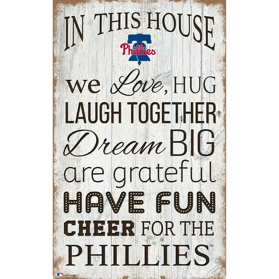Philadelphia Phillies 11'' x 19'' Team In This House Sign