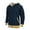 Navy, variant on Mens Jacket Men's Solid Color Zipper Pocket With Velvet Long Sleeved Hooded Casual Jacket Jacket Coats , Black , S