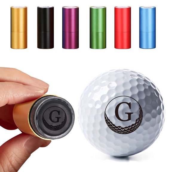 KAINSY Custom Golf Ball Stamp Maker Personalized Golf Ball Self-Ink Stamp with Logo Quick Dry Waterproof Gifts for Dad & Golfers Golf Accessories