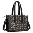 thumbnail image 2 of Teacher Tote Bag,Paw Prints and Bones Teacher Utility Tote Bag,Large Work Tote Bags for Women with Multiple Pockets,Top Zipper Closure,13.8x10.6x6.7 Inch, 2 of 5