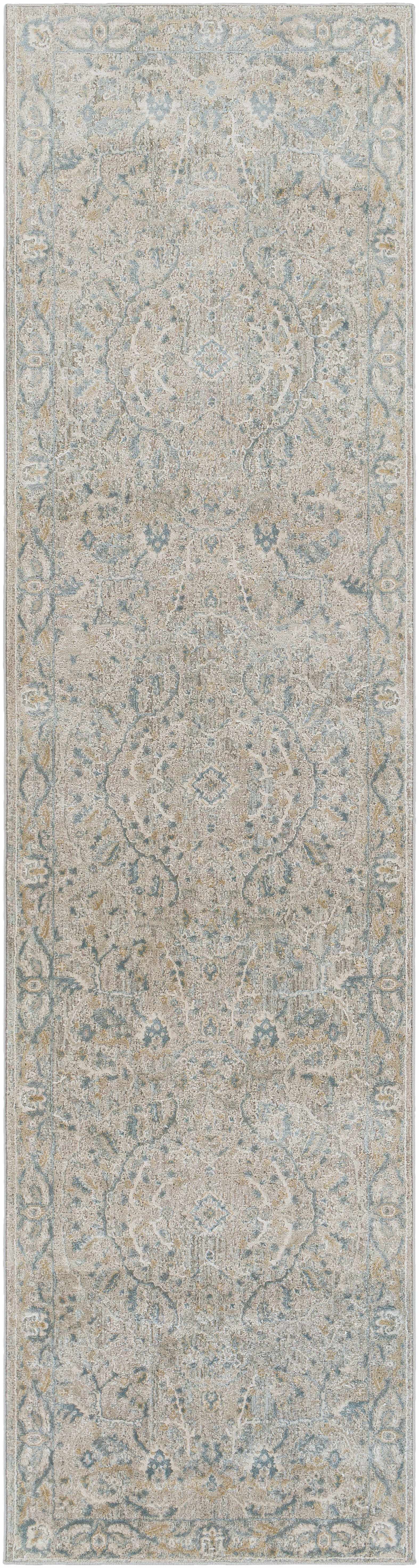 Hauteloom Glengarry Living Room, Bedroom Area Rug - Traditional - LightBeige, Taupe, DustySage - 5'3" Round