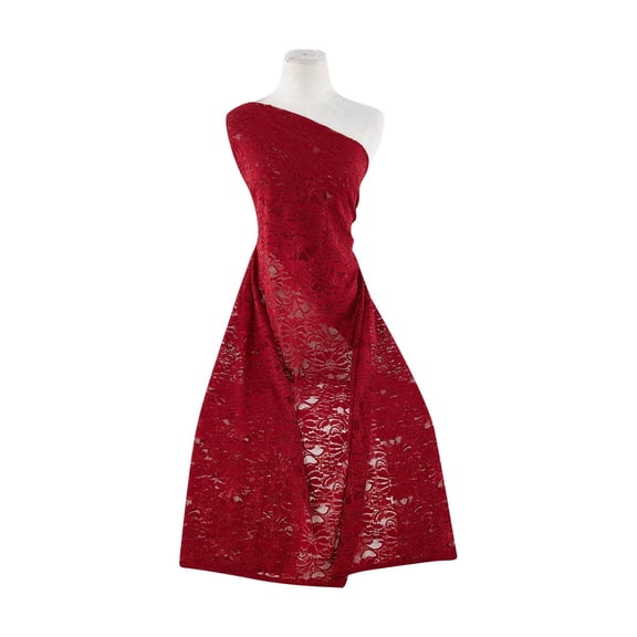 Zelouf Julieta Strech Lace , Sewing, DIY, Crafts Fabric by the Yard, Garnet Varnish, 3 Yard