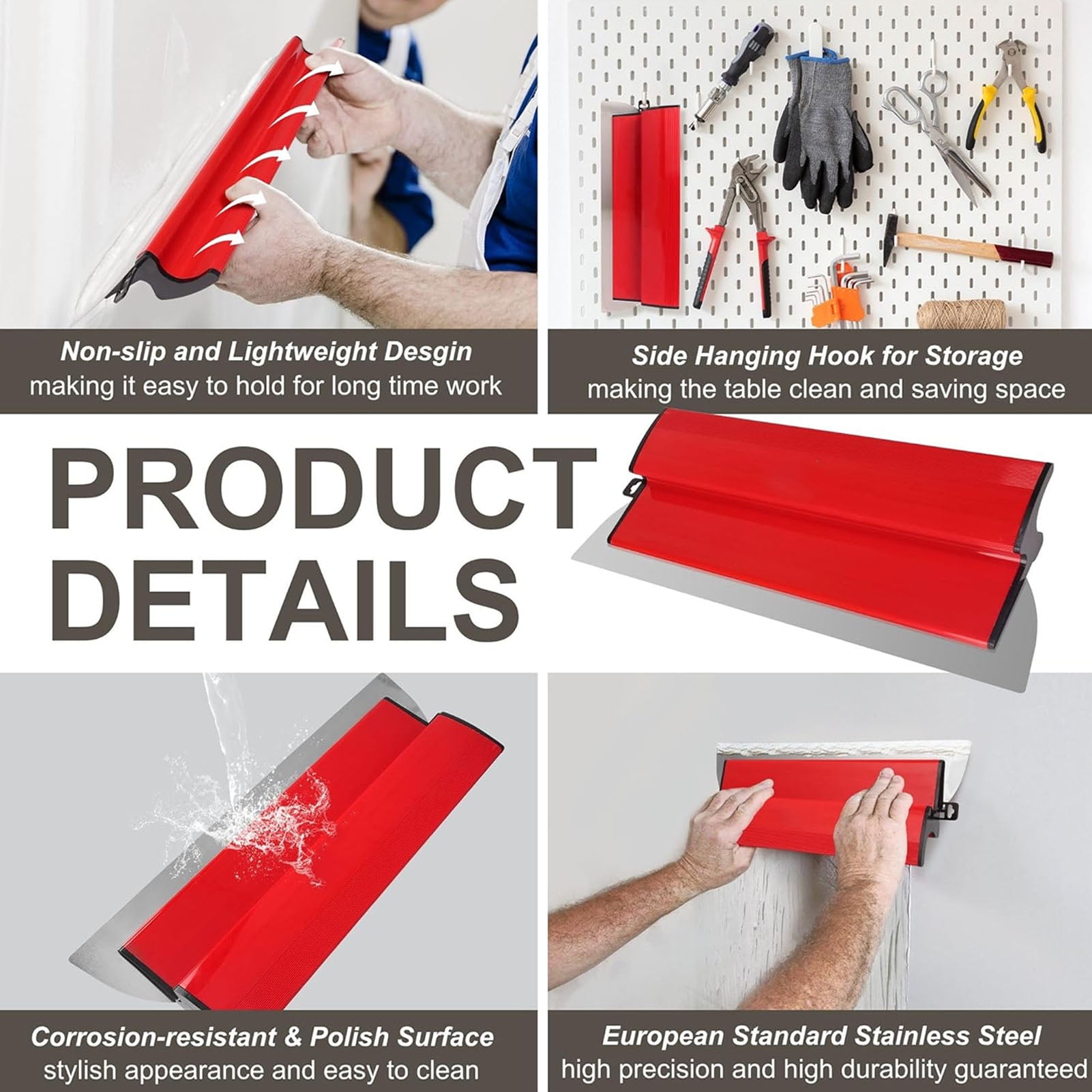 Lame De Grattoir Pour Cloison Sèche, Plâtre, Seau En Acier