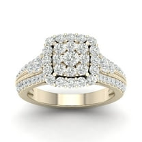 Imperial 1 1/2Ct TDW Diamond 14K Yellow Gold Cluster Engagement Ring
