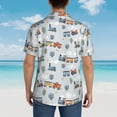 thumbnail image 4 of Pofeuu Trains And Cactuse Print Hawaiian Shirt for Men Sleeves Casual Button Down Summer Beach Dress Shirts T-Shirts,Large, 4 of 7