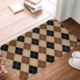 thumbnail image 4 of Yiaed Argyle of brown Print Flannel Doormat Mat Outdoor Indoor Door Mats,Welcome Matt Outdoor Front Door Mat Doormat Outdoor Mat Outdoor Mat,16"x24", 4 of 7