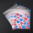 thumbnail image 3 of Gelirda 90pcs Heart Pattern Bake Packaging Bags Rectangle Plastic Cellophane Bags for Party Food Storage Cookies Candy Gift, 3 of 6