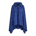 thumbnail image 4 of HNMKIU Dress Shawl Wrap Velvet Hooded Cape For Halloween Adult Kids Warm Cloak Wrap Blue,L, 4 of 4
