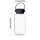 thumbnail image 3 of Botella Deportiva de Plástico Transparente de 473 Ml | Diseño Semitransparente Esmerilado | Vaso Portátil con Tapa y Correa a Prueba de Fugas | Botella para Actividades Al Aire Libre, Senderismo, Gim, 3 of 6