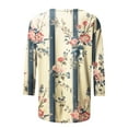 thumbnail image 5 of KIHOUT Nouvelles Arrivées Hauts à Manches 3/4 pour Femmes Coupe Ample Décontractée Col Rond T-Shirts Mignons Tunique Trois Quarts, 5 of 5