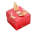 thumbnail image 1 of bedienty Unique Colorful Printing Square Ribbon Candy Box Chocolate Sweets Candy Box Chocolate Sweets Chinses Wedding Candy Box Gift Decoration 7 6.5 * 6.5 * 4.5cm, 1 of 6
