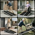 thumbnail image 3 of Wheelchair Ramp 8FT,Portable Folding Aluminum with Load-Reducing Shoulder Strap,800lbs Capacity,Wheelchair Ramps for Home, Steps, Stairs, Doorways, 3 of 9