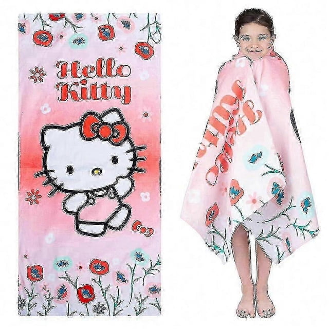 Cartoon Kids Beach Towel for Boys & Girls, 24"x48" Large Bath Towel for Pool Summer Shower