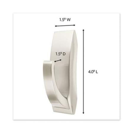 

Command Bath Hook Large Metal Satin Nickel 5 lb Capacity 1 Hook and 2 Strips (70005080679)