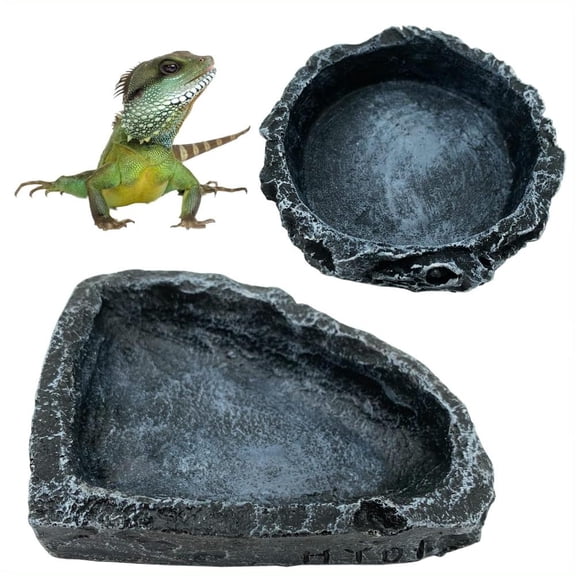 2 PCS Lizard Feeding Bowl Reptile Pet Feeding Bowl Amphibian Feeding Bowl Reptile Feeding Dish Feeding Bowl Reptile Water Bowl Food Bowl, Reptile Feeding Container Bowl, Lizard Frog and Most Pets
