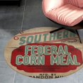 thumbnail image 4 of Burlap Grain Sack Feed Sack Vintage Style Graphics Round Carpet Circle Rug Outdoor Patio Area Rug Washable Large Area Rugs Hallway Room Decor Fitness Mats, 4 of 8