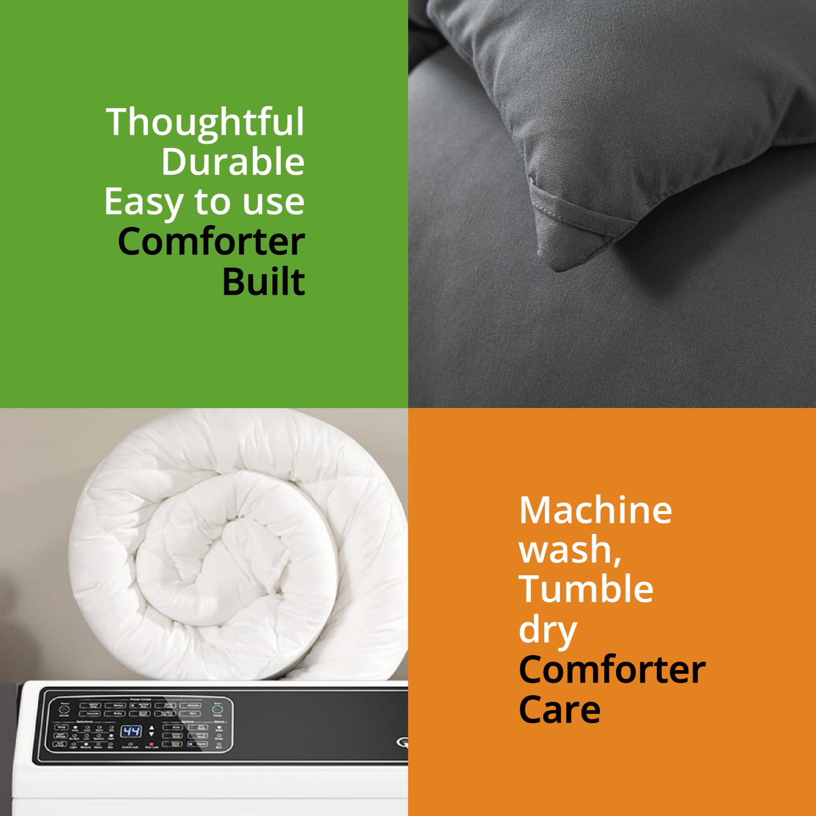 IGI Twin Comforter, Gray | All Season Hotel Down Alternative Duvet Insert, Adult, Unisex, 64x88in