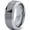 Grey Bevel Tungsten, variant on Tungsten Idaho The Gem State Band Ring 8mm Men Women Comfort Fit Gray Flat Cut Brushed Polished