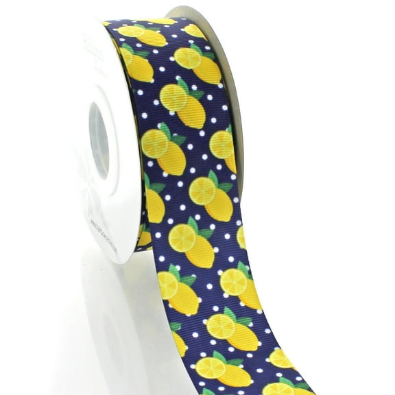 1.5" Country Lemons Grosgrain Ribbon 100 Yard