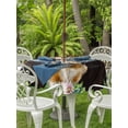 thumbnail image 2 of Easter Bunny Outdoor Tablecloth - 54 Inch Round Dining Table Cover, Spring Daisy Botanical Leaves Brown Wood Waterproof Outdoor Table Cloth with Umbrella Hole & Zipper for Picnic/Patio/Party, 2 of 7