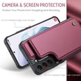 thumbnail image 2 of Mantto Case for Samsung Galaxy S21 with Card Holder, Retro PU Leather RFID Blocking Credit Card Slots Double Magnetic Clasp Flip Kickstand Shockproof Phone Cover for Samsung Galaxy S21,Winered, 2 of 8