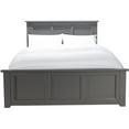 thumbnail image 2 of Pemberly Row Madison Full Wood Foundation Bed with Matching Footboard in Grey, 2 of 11